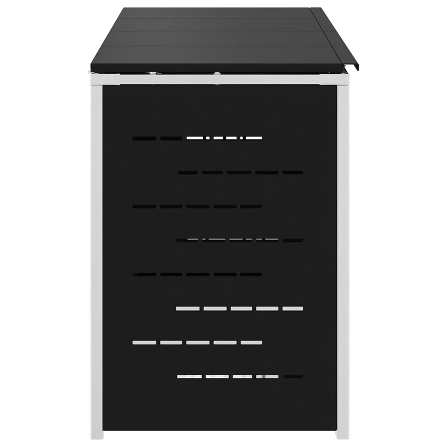 Afvalbak opslag Zwart 276 x 77,5 x 112,5 cm Roestvrij staal