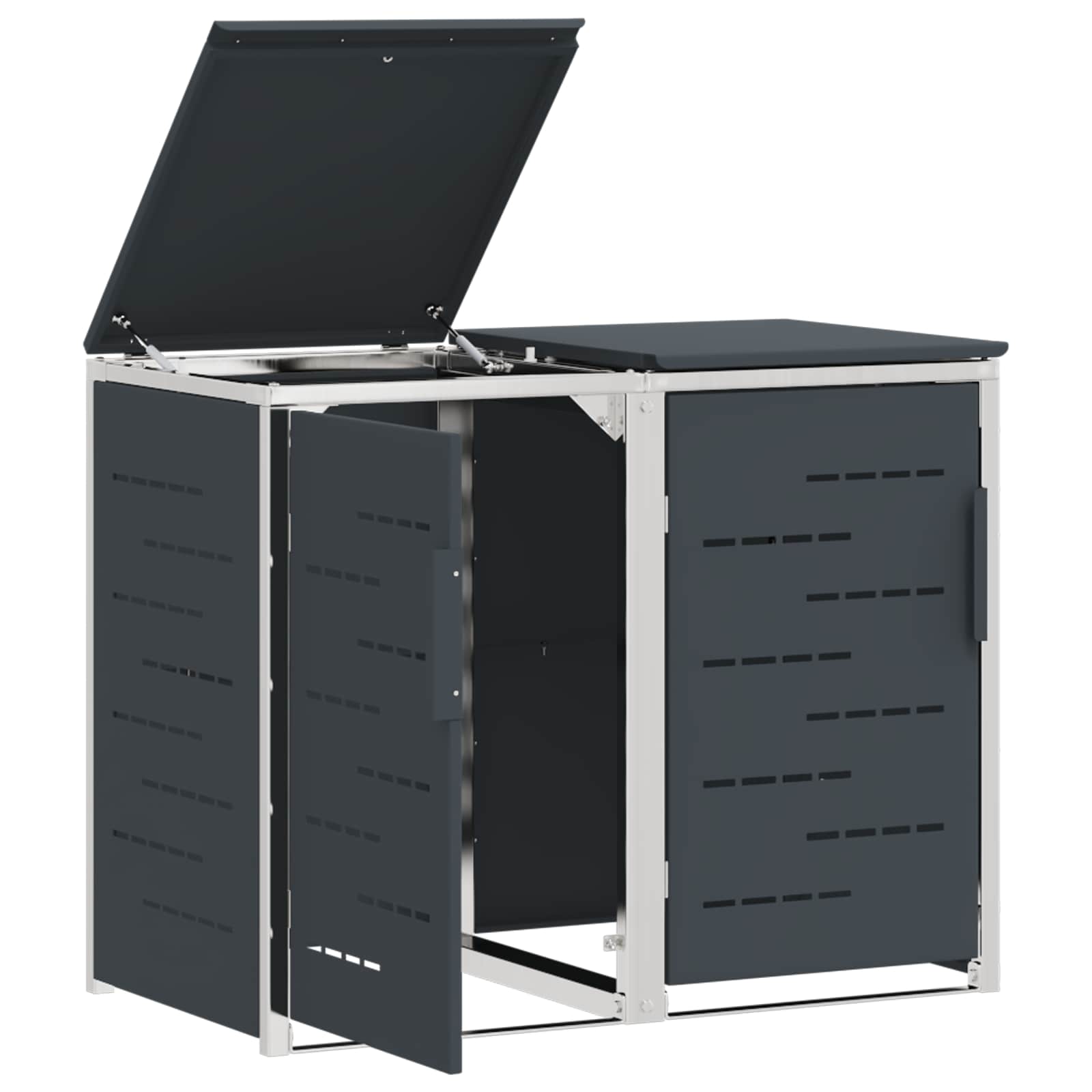Afvalbak opslag Antracietkleurig 138 x 77,5 x 112,5 cm