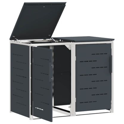 Afvalbak opslag Antracietkleurig 138 x 77,5 x 112,5 cm