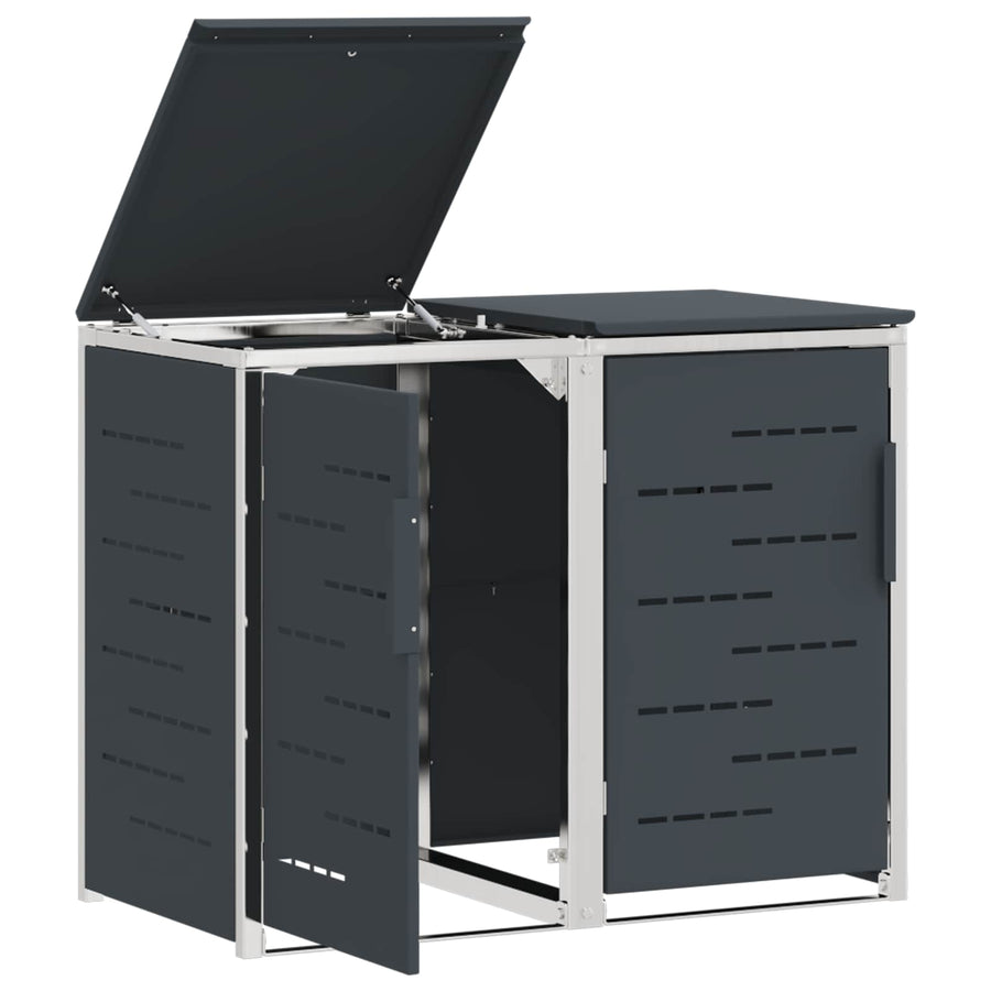 Afvalbak opslag Antracietkleurig 138 x 77,5 x 112,5 cm