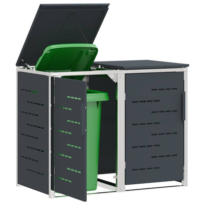 Afvalbak opslag Antracietkleurig 138 x 77,5 x 112,5 cm