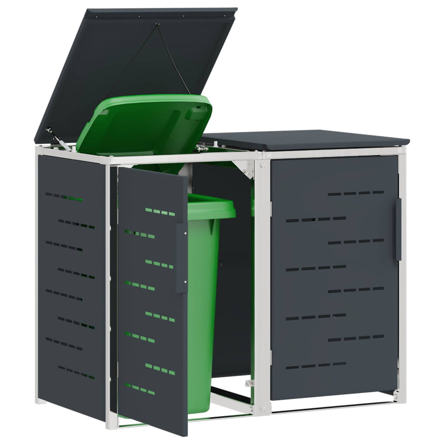 Afvalbak opslag Antracietkleurig 138 x 77,5 x 112,5 cm