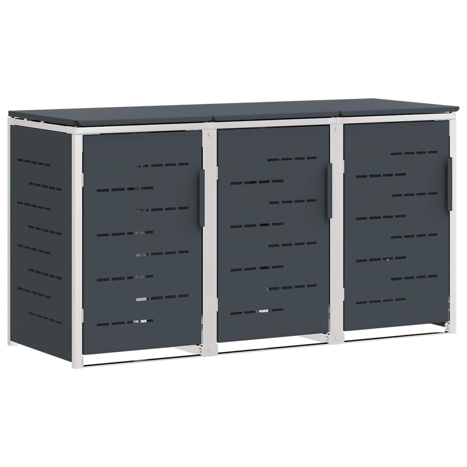Afvalbak opslag Antracietkleurig 207 x 77,5 x 112,5 cm