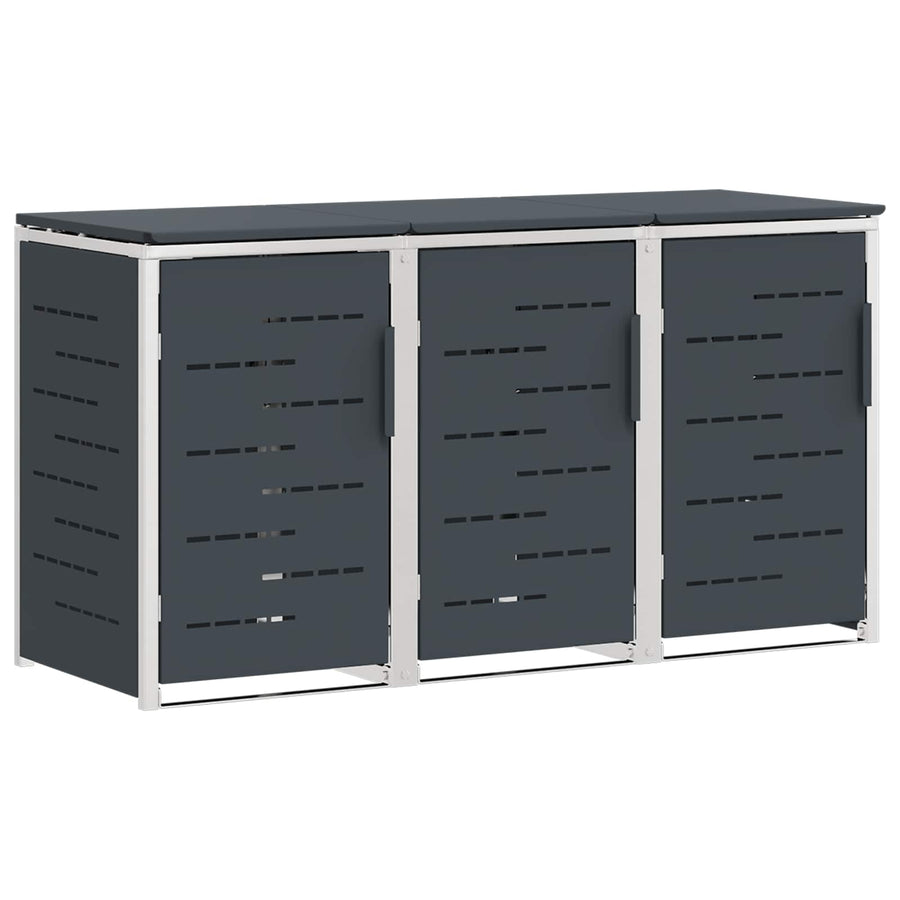Afvalbak opslag Antracietkleurig 207 x 77,5 x 112,5 cm