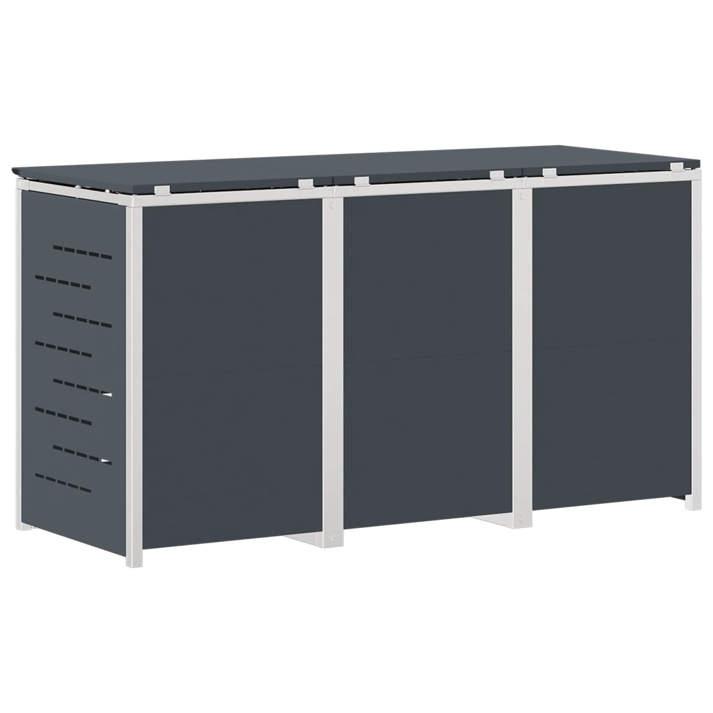 Afvalbak opslag Antracietkleurig 207 x 77,5 x 112,5 cm