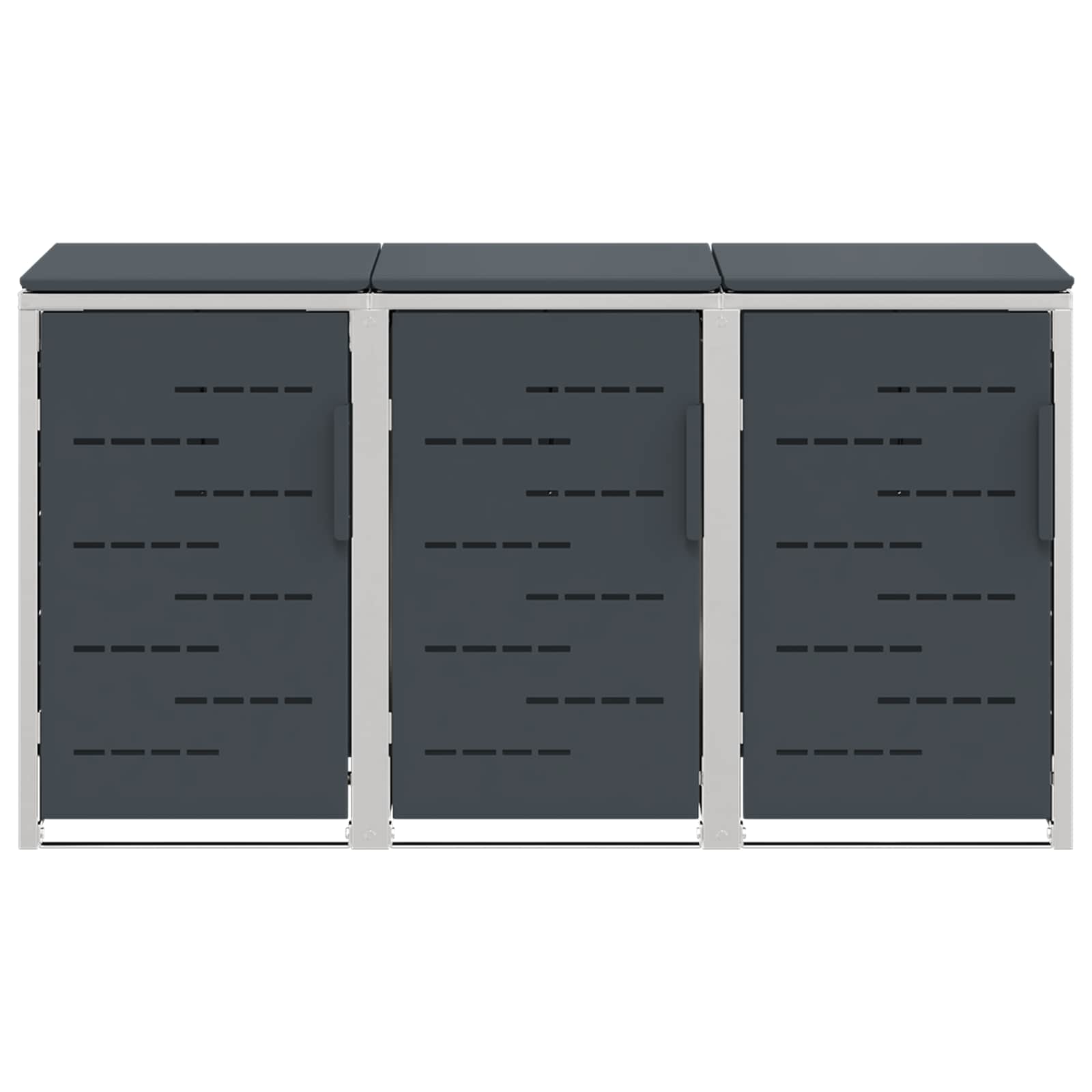 Afvalbak opslag Antracietkleurig 207 x 77,5 x 112,5 cm