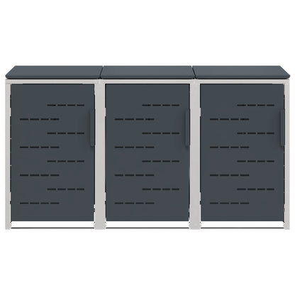 Afvalbak opslag Antracietkleurig 207 x 77,5 x 112,5 cm
