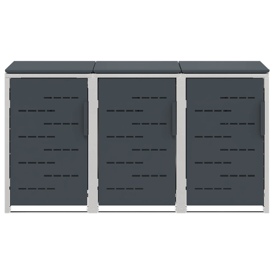 Afvalbak opslag Antracietkleurig 207 x 77,5 x 112,5 cm