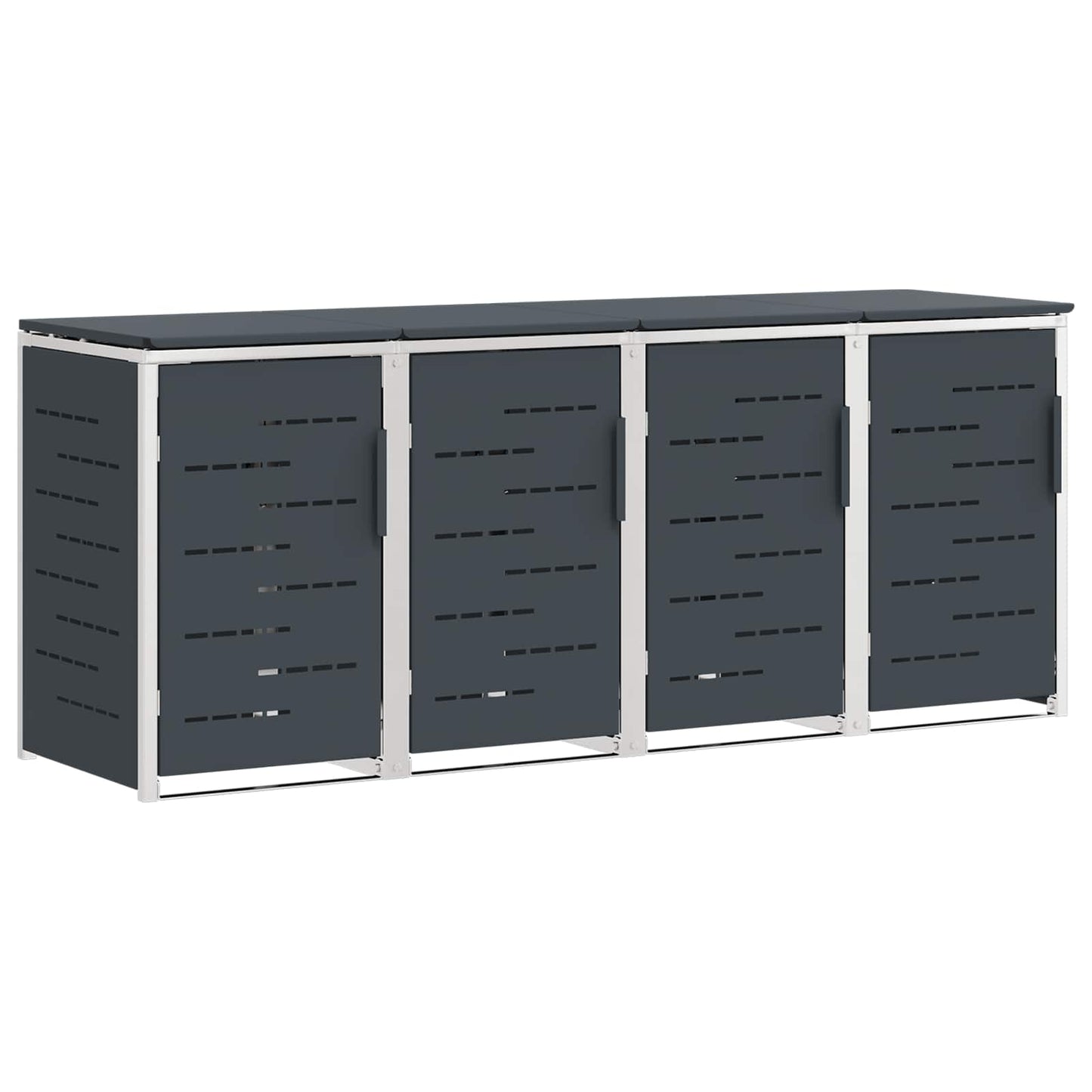 Afvalbak opslag Antracietkleurig 276 x 77,5 x 112,5 cm