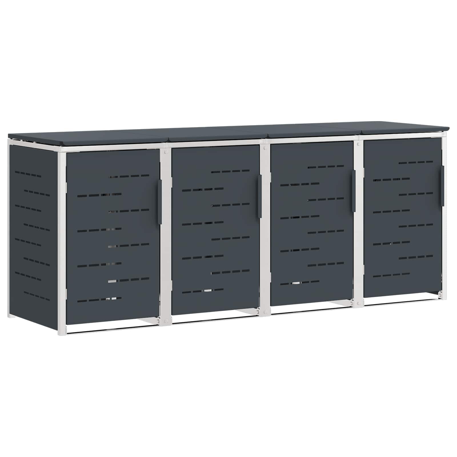 Afvalbak opslag Antracietkleurig 276 x 77,5 x 112,5 cm