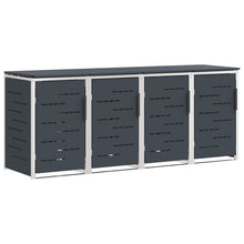 Afvalbak opslag Antracietkleurig 276 x 77,5 x 112,5 cm