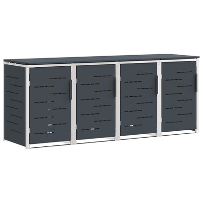 Afvalbak opslag Antracietkleurig 276 x 77,5 x 112,5 cm