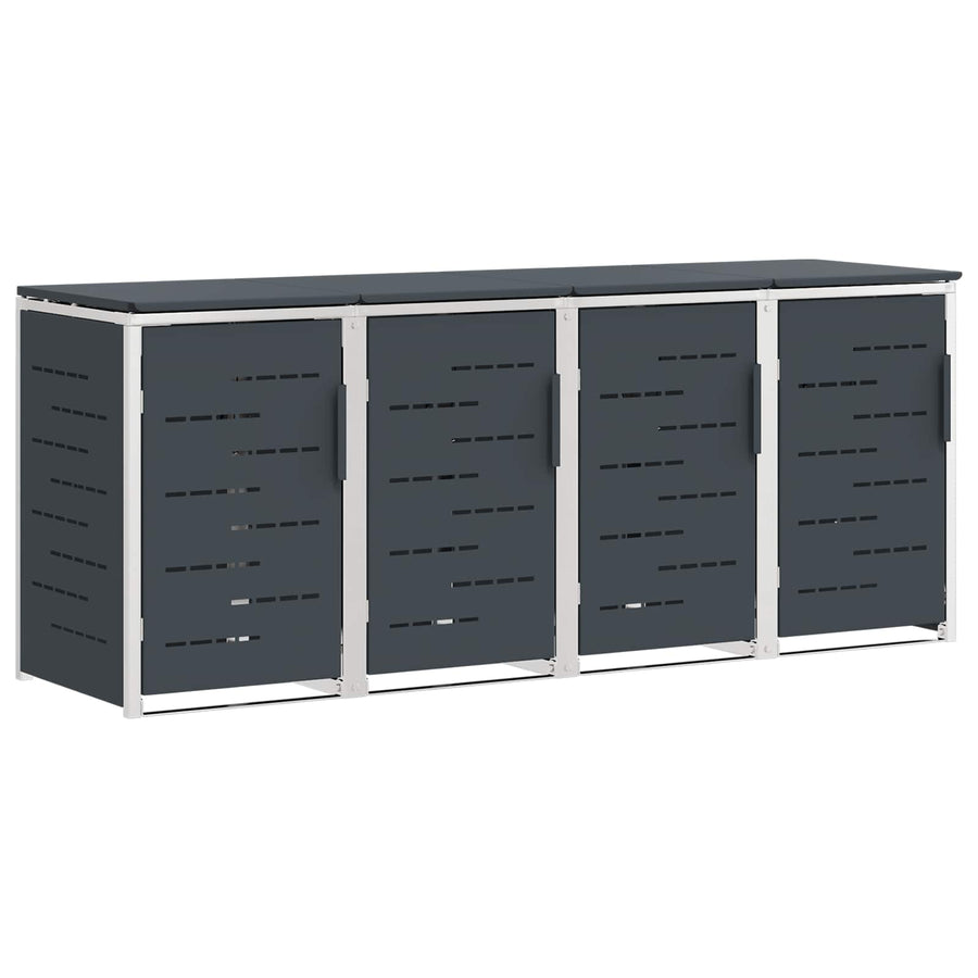 Afvalbak opslag Antracietkleurig 276 x 77,5 x 112,5 cm