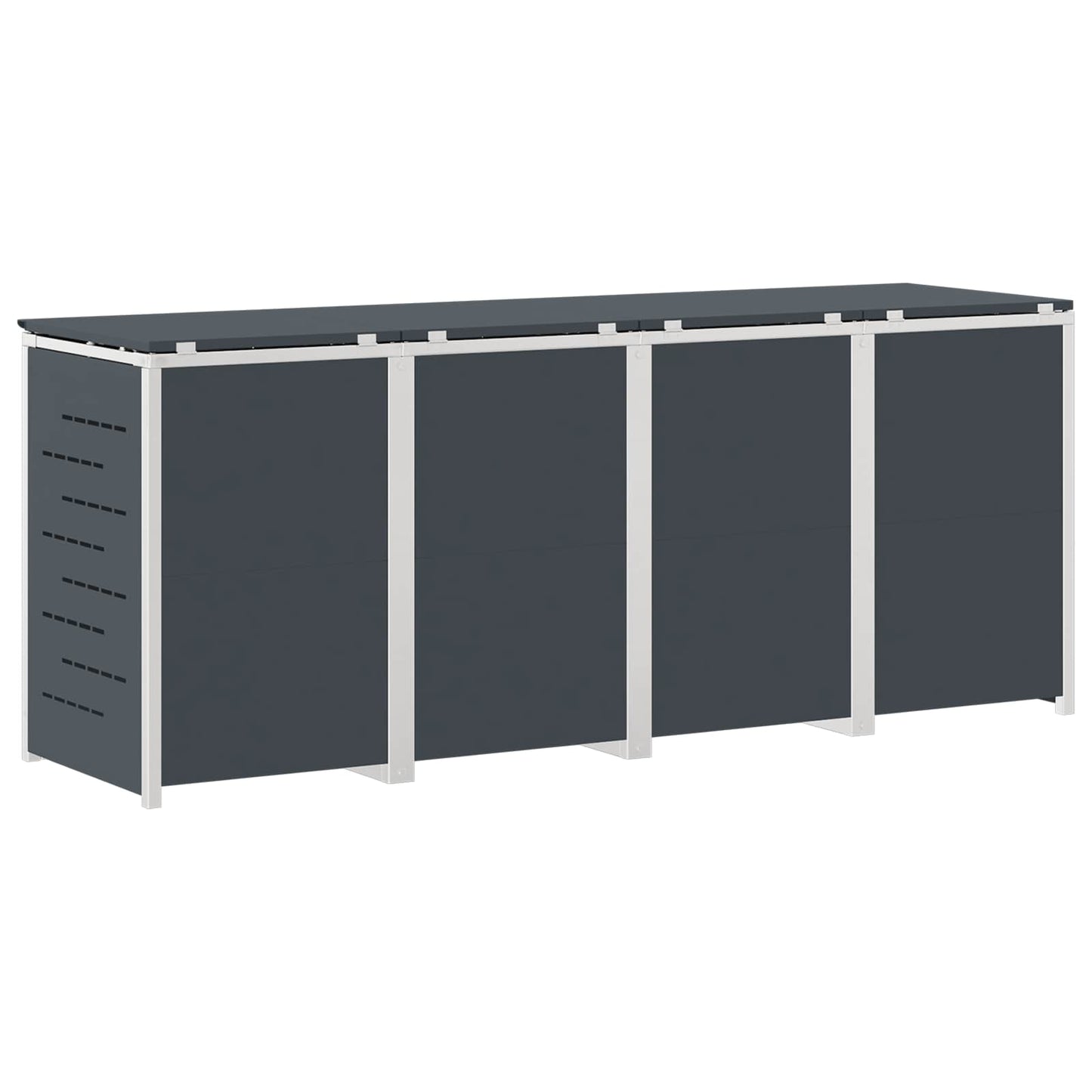 Afvalbak opslag Antracietkleurig 276 x 77,5 x 112,5 cm