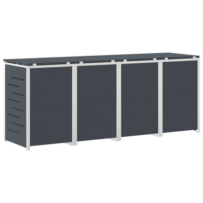 Afvalbak opslag Antracietkleurig 276 x 77,5 x 112,5 cm