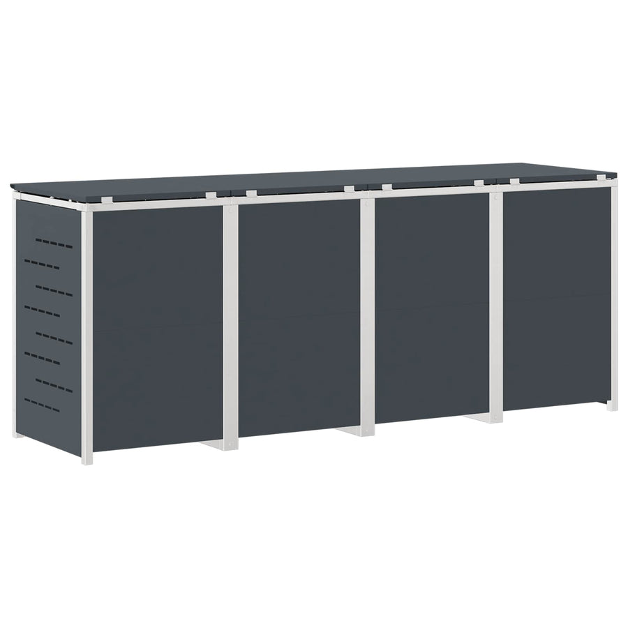 Afvalbak opslag Antracietkleurig 276 x 77,5 x 112,5 cm