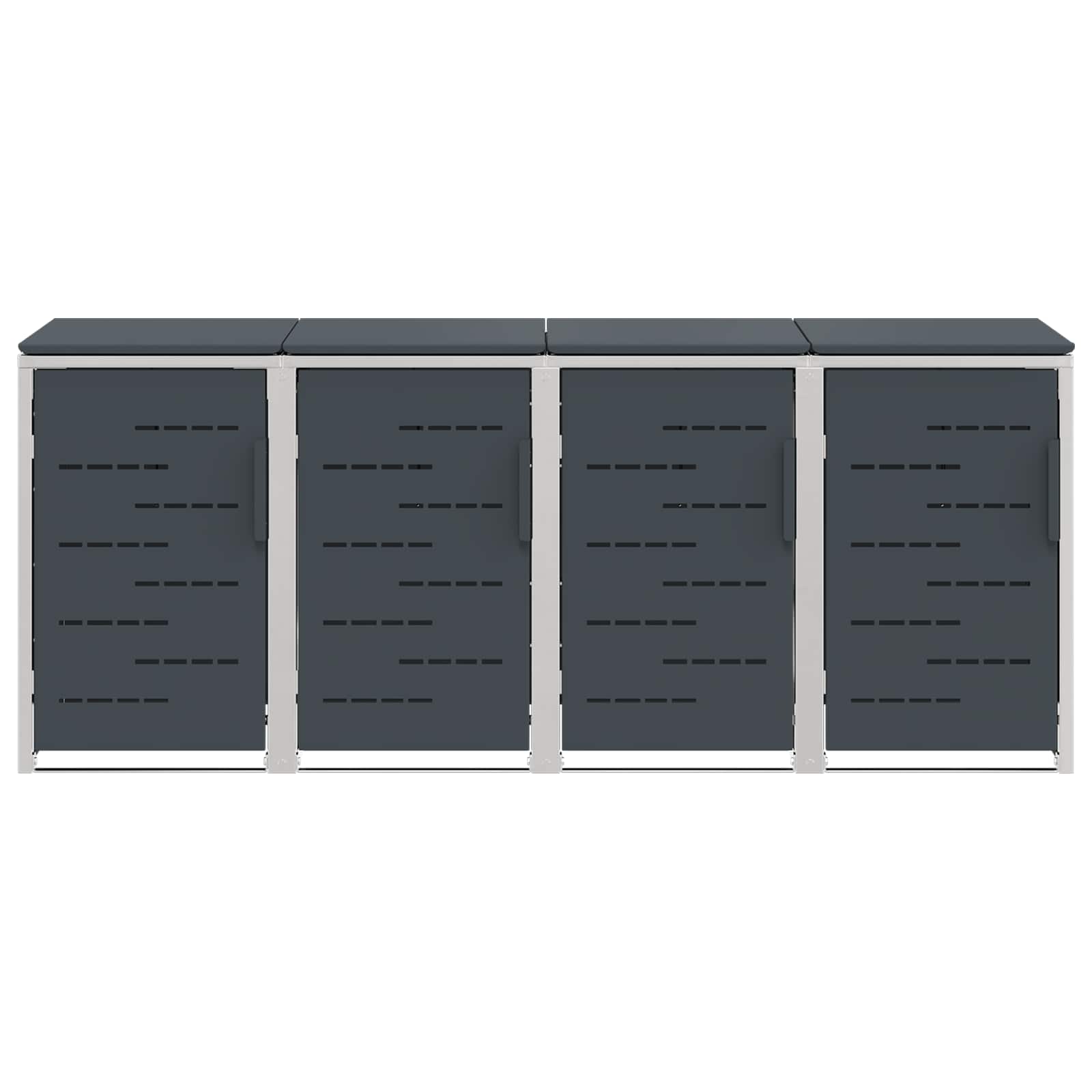 Afvalbak opslag Antracietkleurig 276 x 77,5 x 112,5 cm