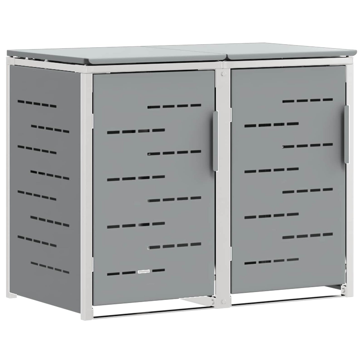 Afvalbak opslag Grijs 138 x 77,5 x 112,5 cm Roestvrij staal