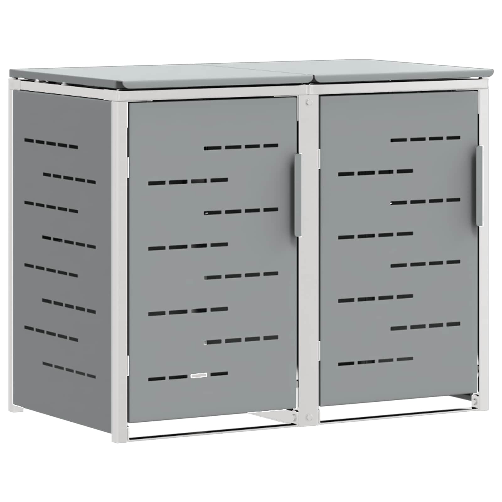 Afvalbak opslag Grijs 138 x 77,5 x 112,5 cm Roestvrij staal
