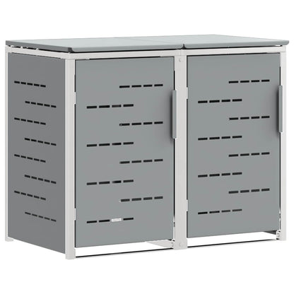 Afvalbak opslag Grijs 138 x 77,5 x 112,5 cm Roestvrij staal