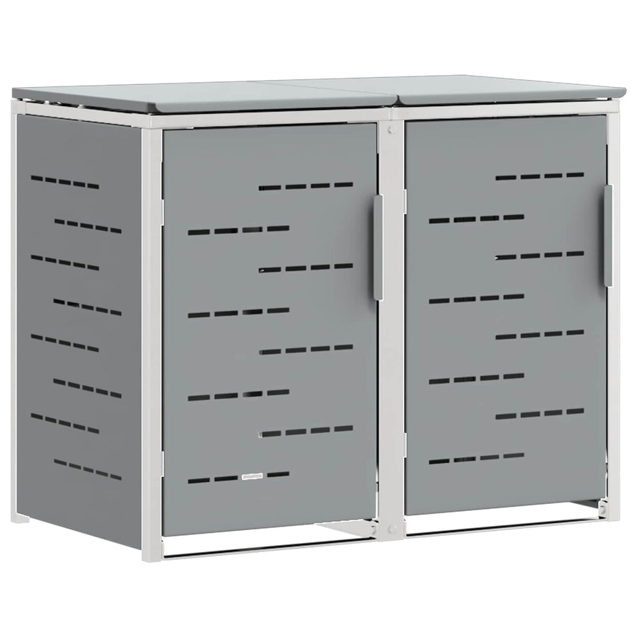 Afvalbak opslag Grijs 138 x 77,5 x 112,5 cm Roestvrij staal