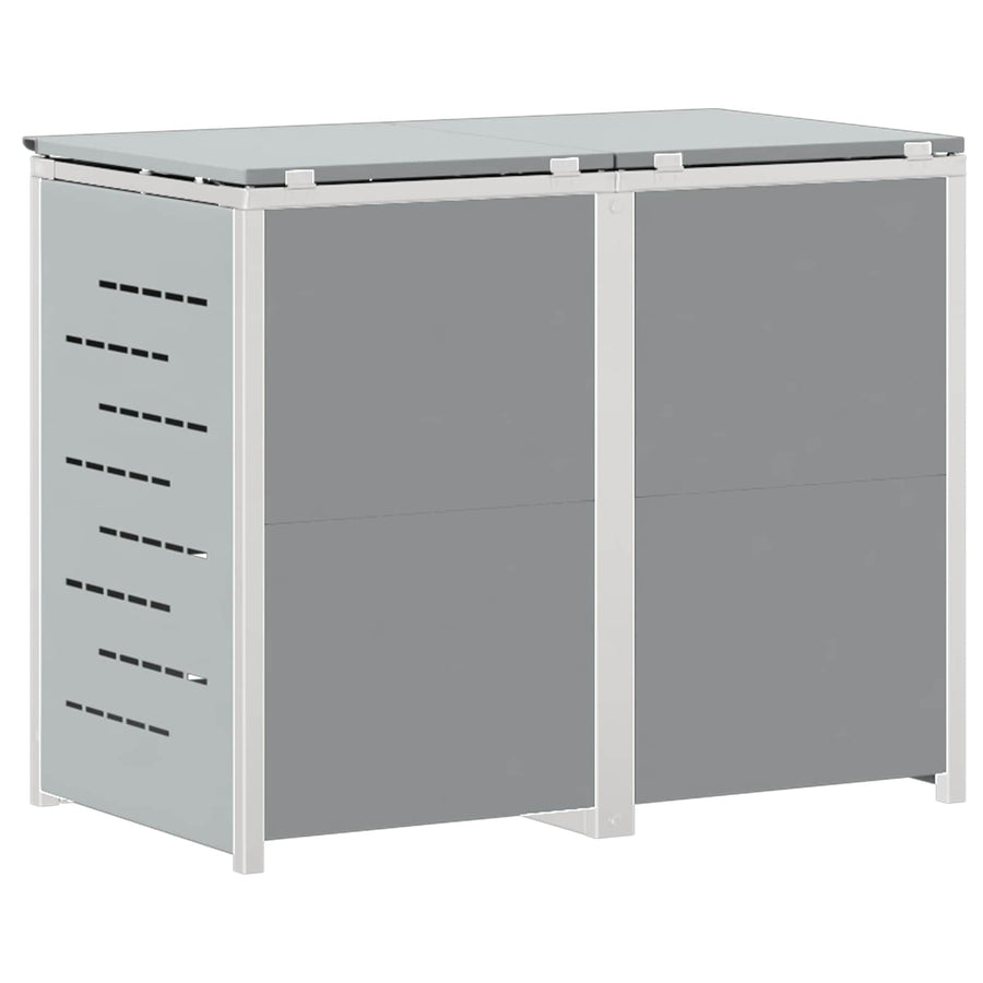 Afvalbak opslag Grijs 138 x 77,5 x 112,5 cm Roestvrij staal