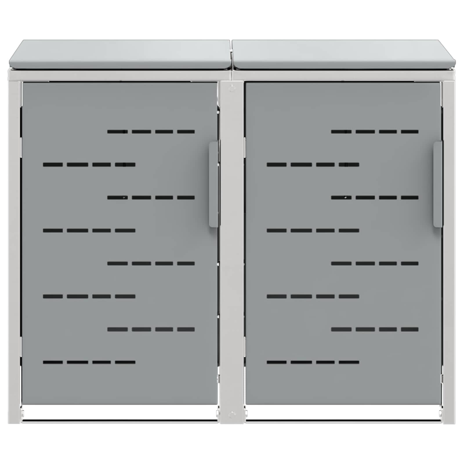 Afvalbak opslag Grijs 138 x 77,5 x 112,5 cm Roestvrij staal