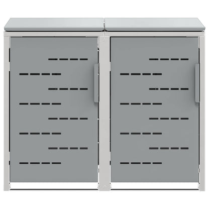Afvalbak opslag Grijs 138 x 77,5 x 112,5 cm Roestvrij staal