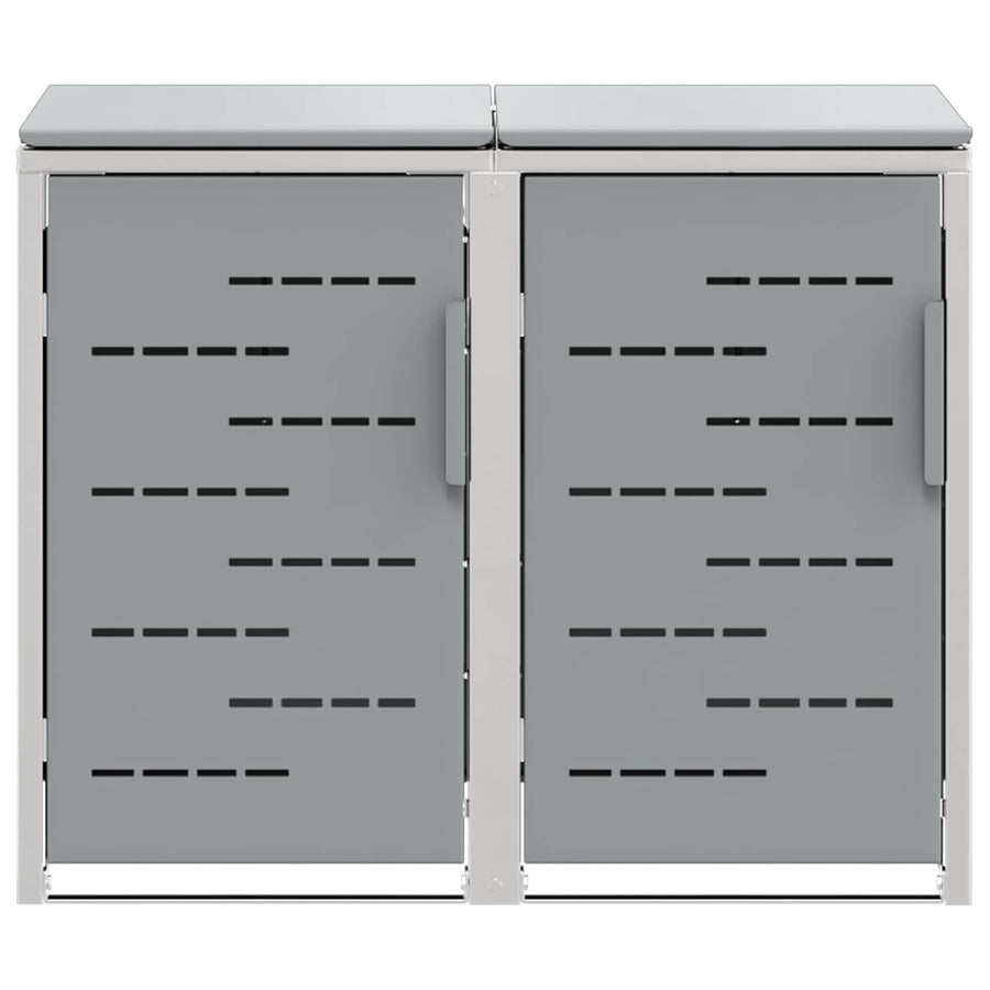 Afvalbak opslag Grijs 138 x 77,5 x 112,5 cm Roestvrij staal