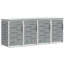 Afvalbak opslag Grijs 276 x 77,5 x 112,5 cm Roestvrij staal