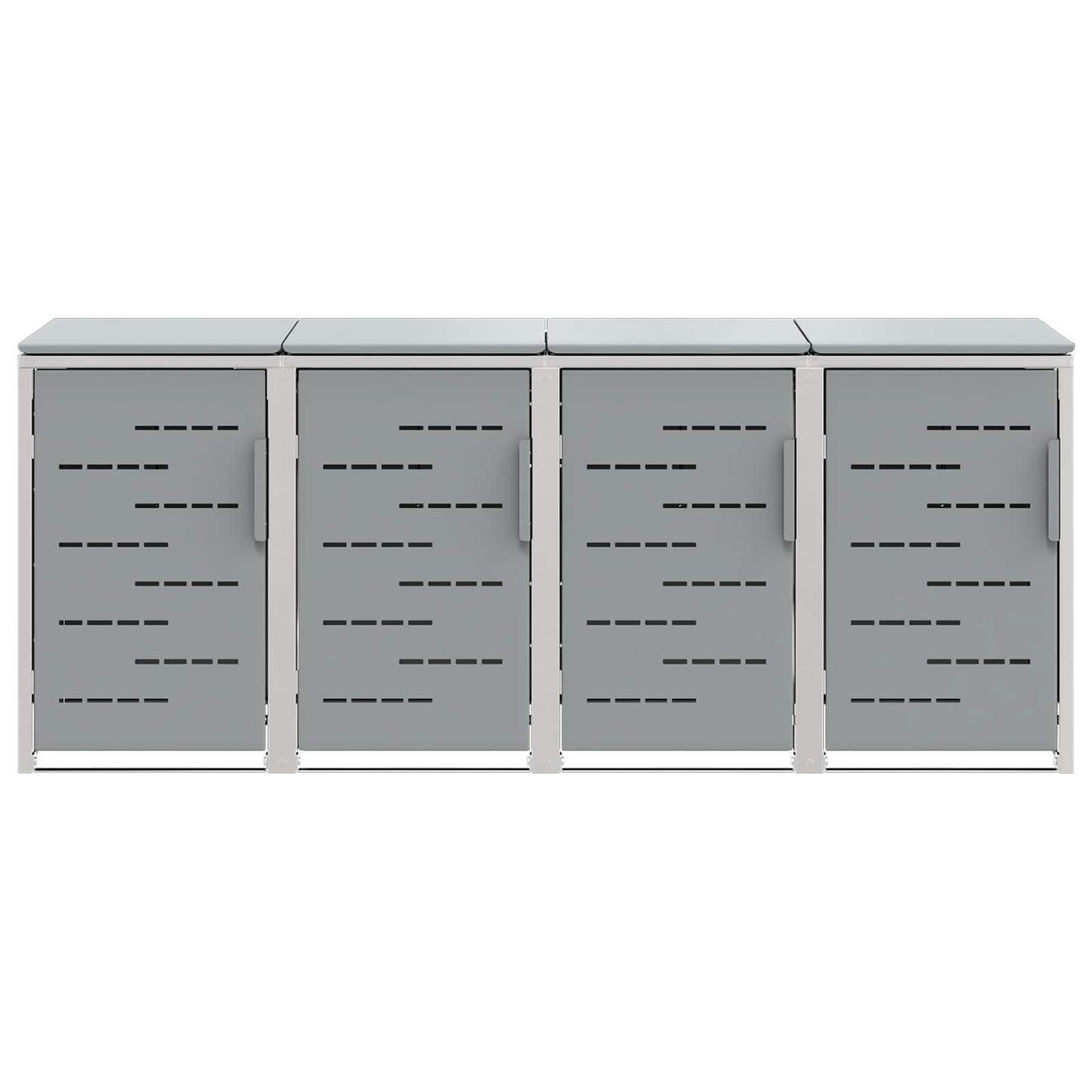 Afvalbak opslag Grijs 276 x 77,5 x 112,5 cm Roestvrij staal