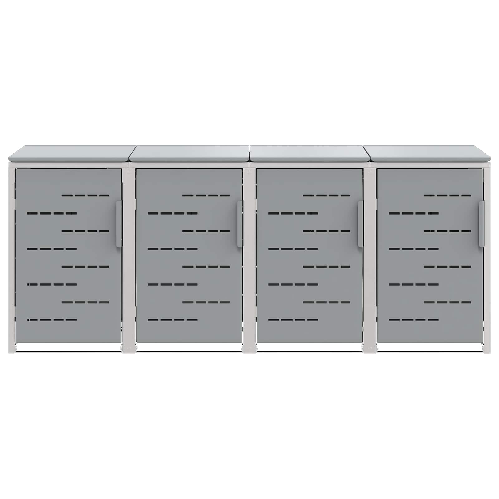 Afvalbak opslag Grijs 276 x 77,5 x 112,5 cm Roestvrij staal