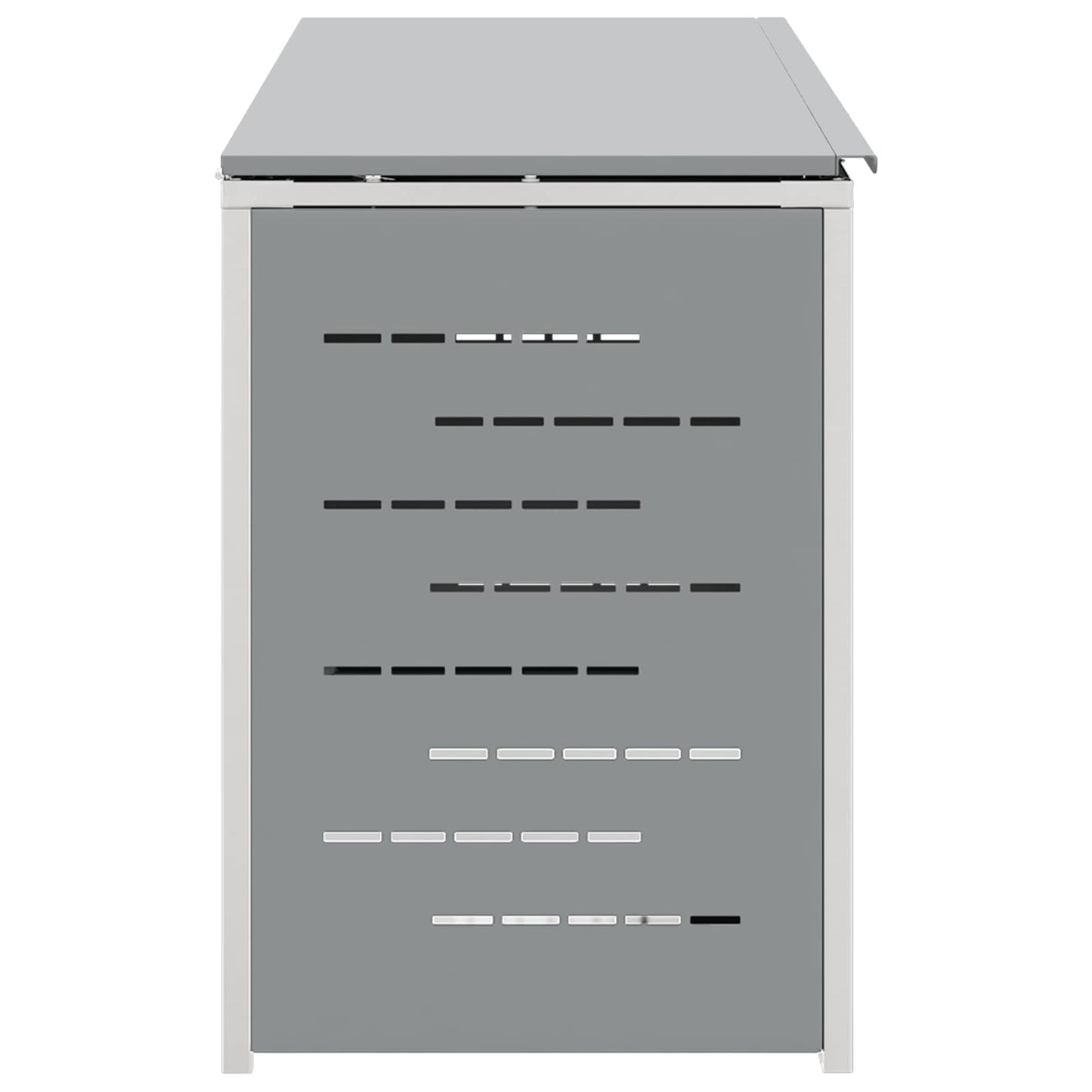 Afvalbak opslag Grijs 276 x 77,5 x 112,5 cm Roestvrij staal