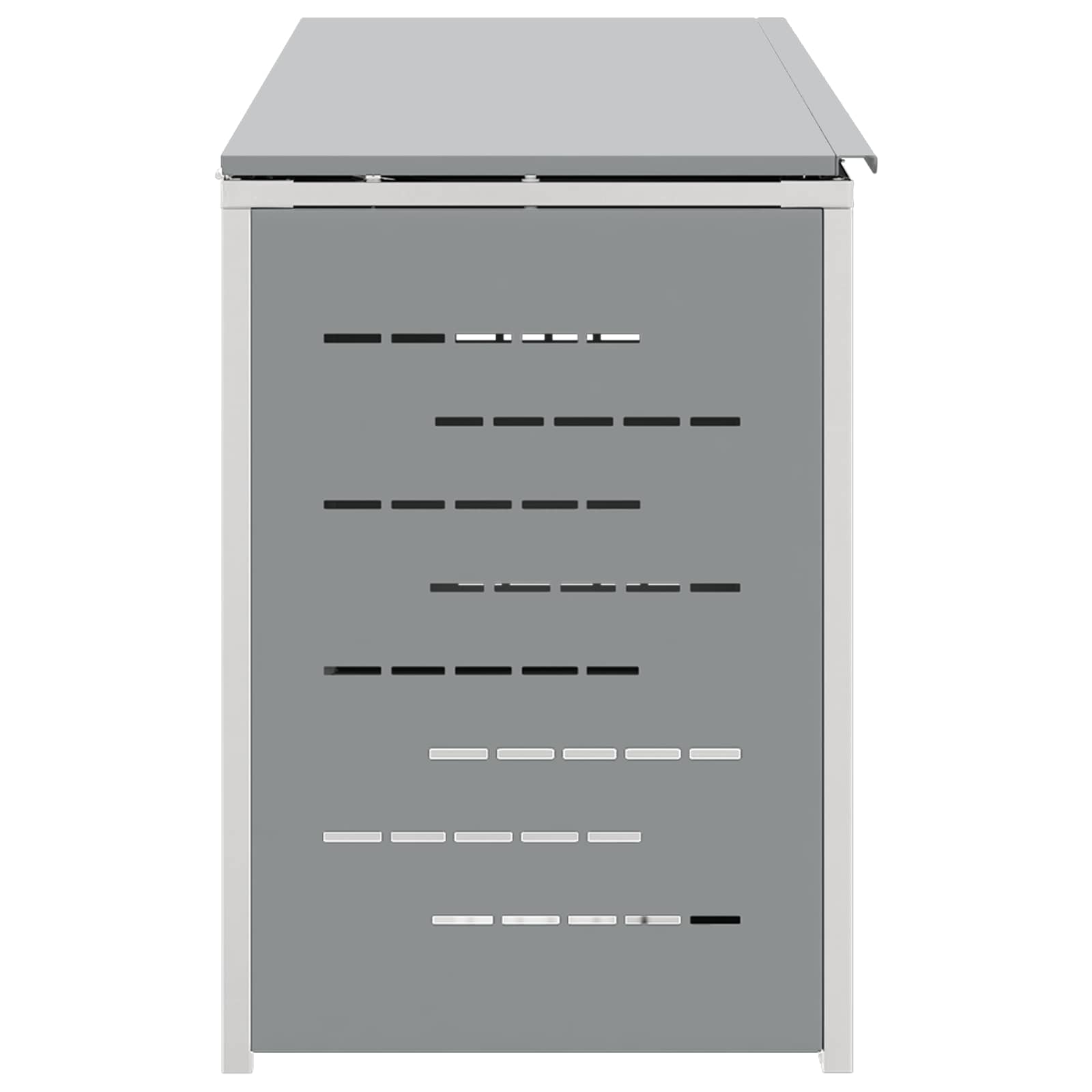 Afvalbak opslag Grijs 276 x 77,5 x 112,5 cm Roestvrij staal