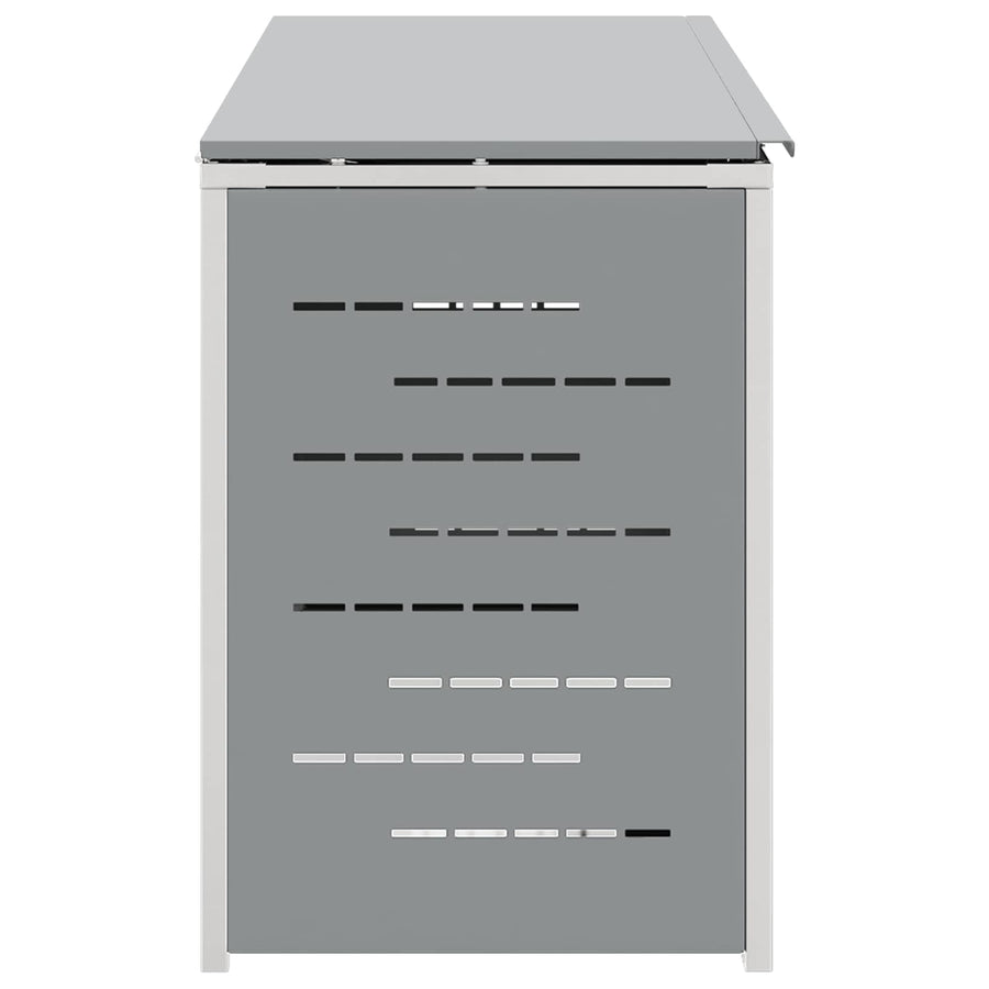 Afvalbak opslag Grijs 276 x 77,5 x 112,5 cm Roestvrij staal