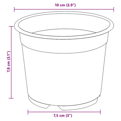 Bloempot 50 pcs Keramiek Ø 15 x 12.5 cm Kunststof