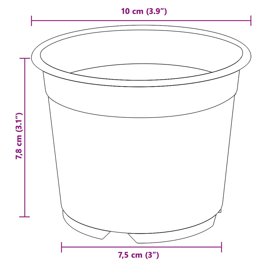 Bloempot 200 Pcs Ø 15 X 12.5 Cm Kunststof 10 cm Keramiek