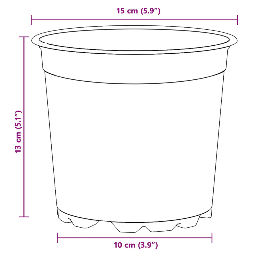 Bloempot 100 pcs Keramiek Ø 15 x 12.5 cm Kunststof