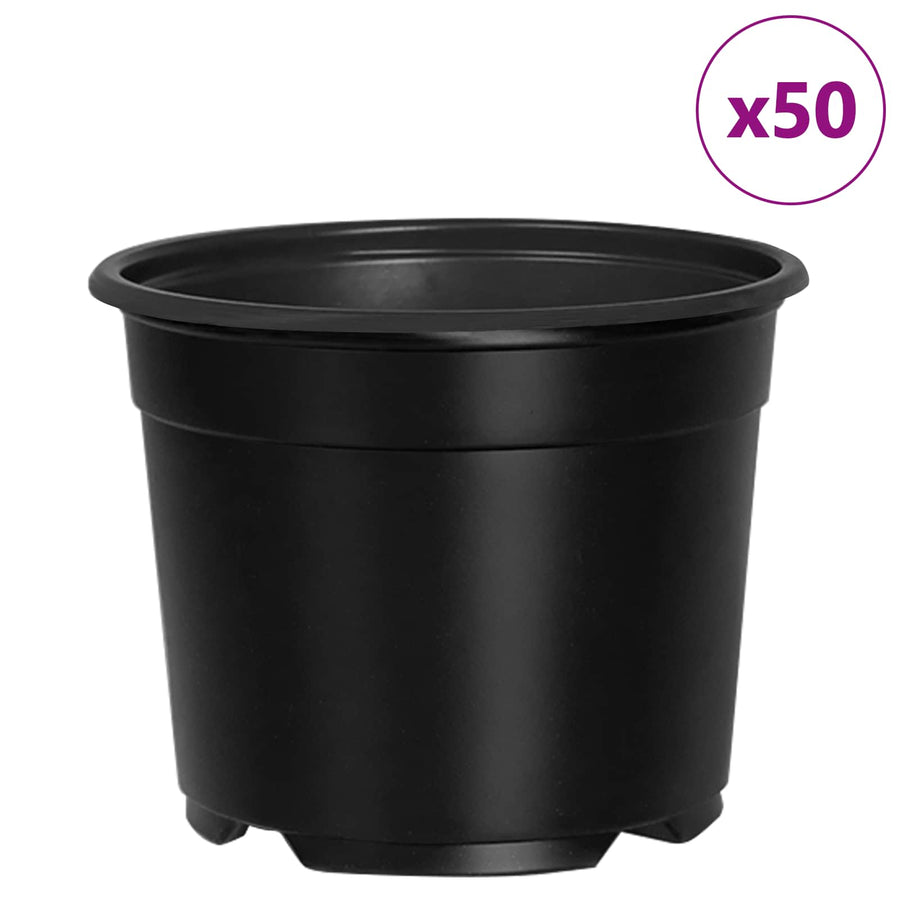 Bloempot 50 pcs Zwart Ø 15 x 12.5 cm Kunststof