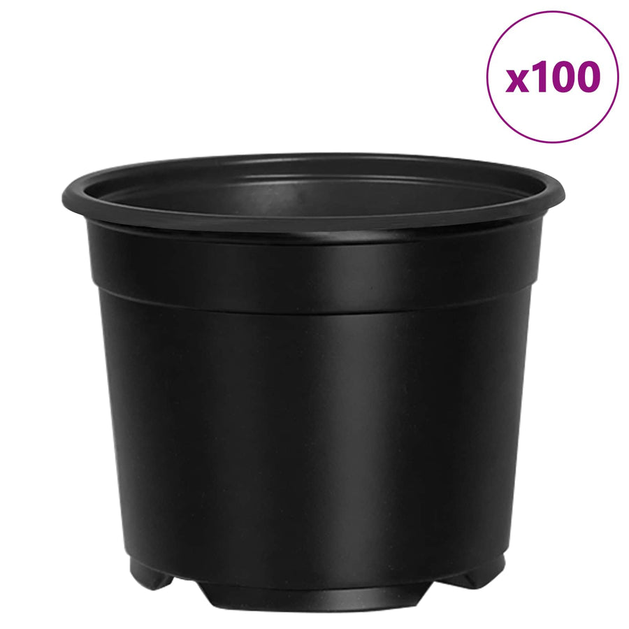 Bloempot 100 pcs Zwart Ø 15 x 12.5 cm Kunststof