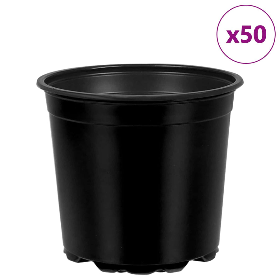 Bloempot 50 pcs Zwart Ø 15 x 12.5 cm Kunststof
