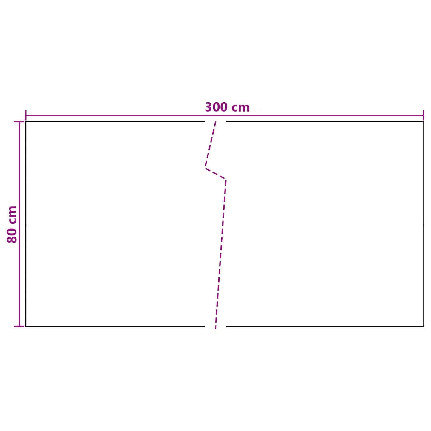 Balkon Scherm Donkergrijs 300 x 80 cm poly rattan