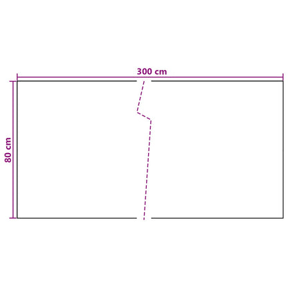 Balkon Scherm Donkergrijs 300 x 80 cm poly rattan