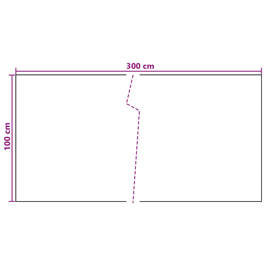 Balkon Scherm Donkergrijs 300 x 100 cm poly rattan