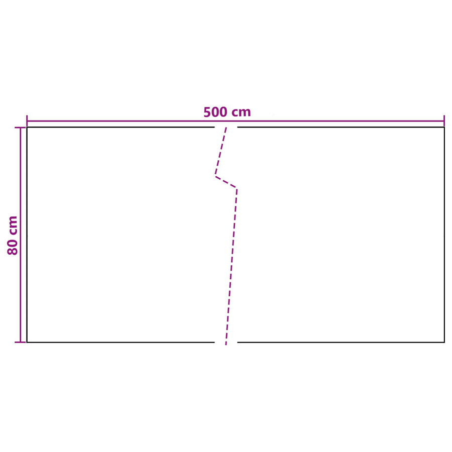 Balkon Scherm Donkergrijs 500 x 80 cm poly rattan