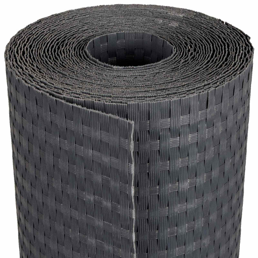 Balkon Scherm Donkergrijs 600 x 100 cm poly rattan