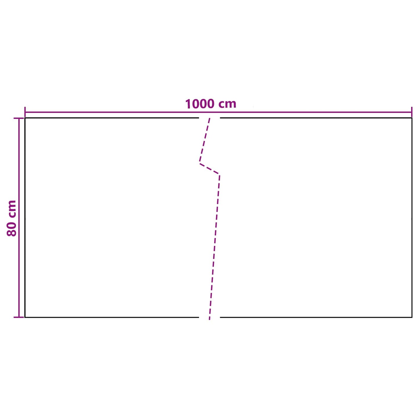 Balkon Scherm Donkergrijs 1000 x 80 cm poly rattan