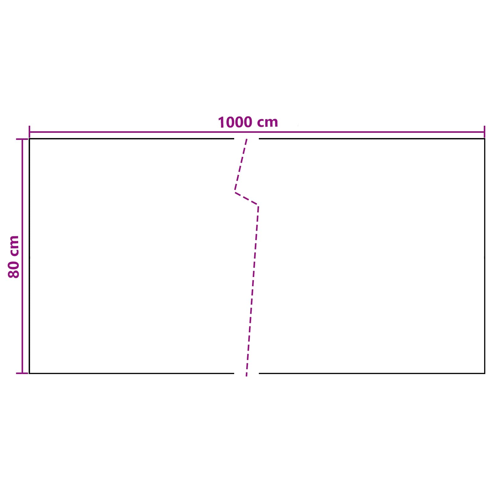 Balkon Scherm Donkergrijs 1000 x 80 cm poly rattan