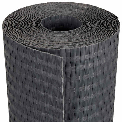 Balkon Scherm Donkergrijs 1000 x 90 cm poly rattan