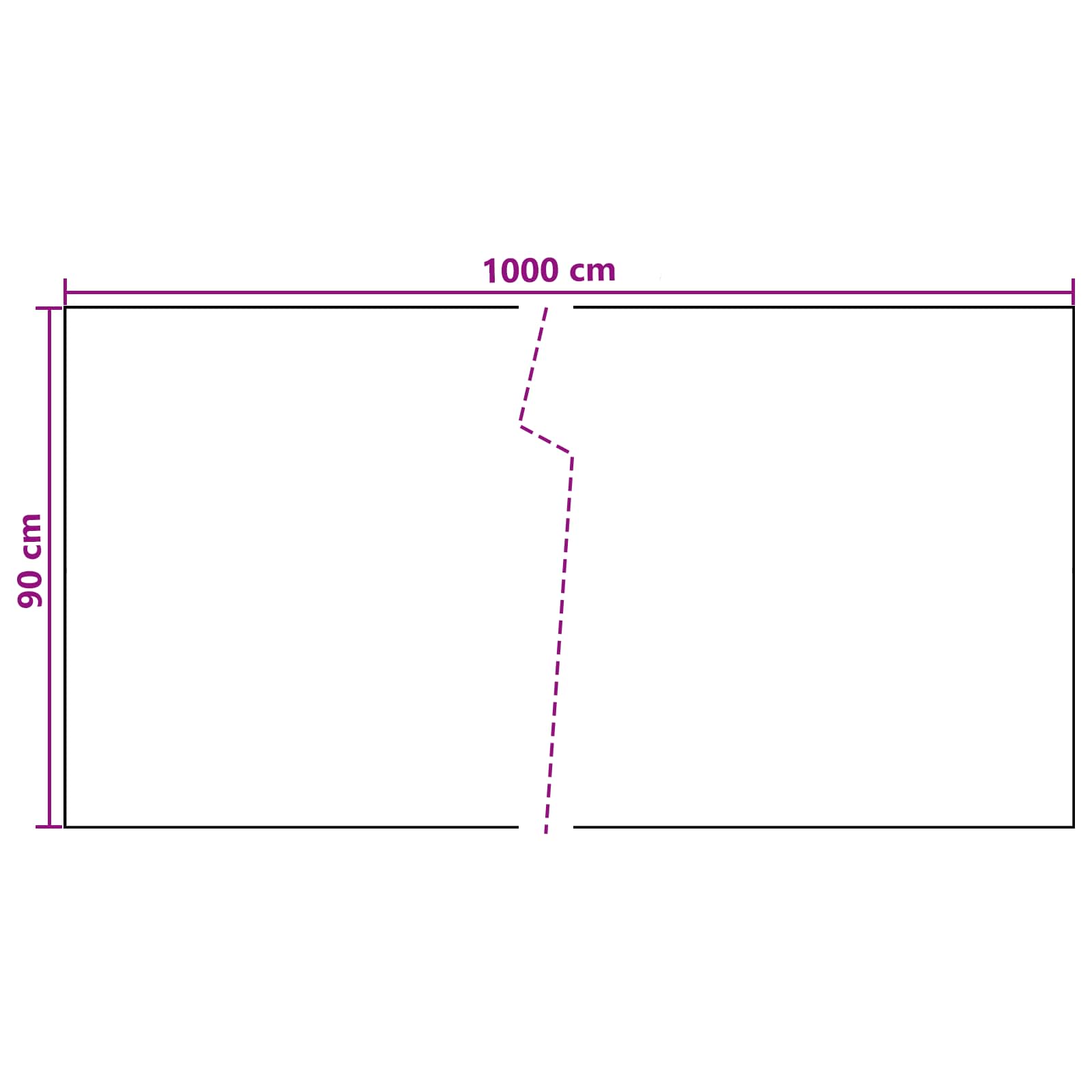 Balkon Scherm Donkergrijs 1000 x 90 cm poly rattan